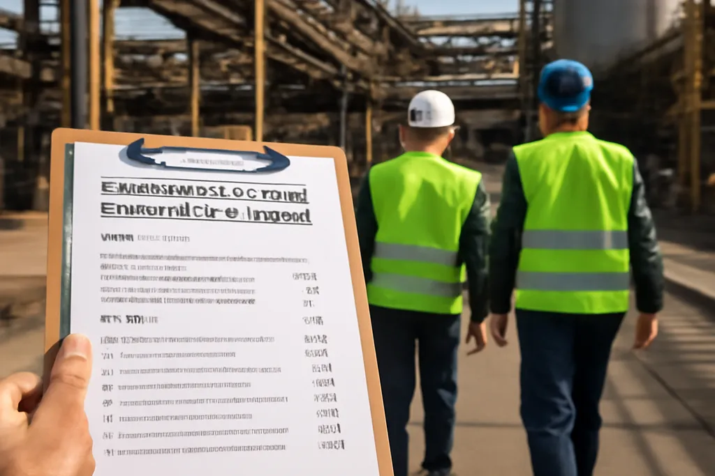 Audit de site fournisseur avec grille d’évaluation environnementale et sociale