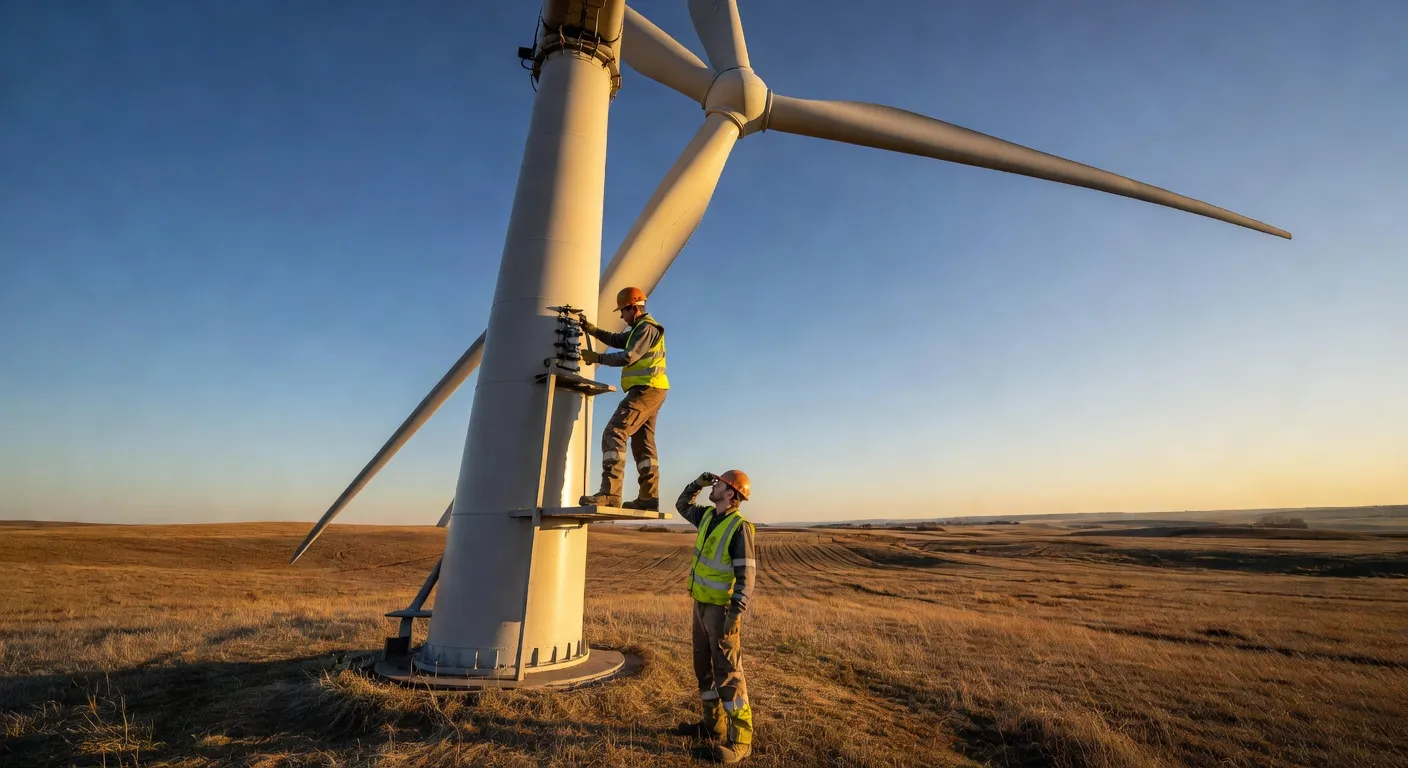 Ingenieur sur un site d'energies renouvelables