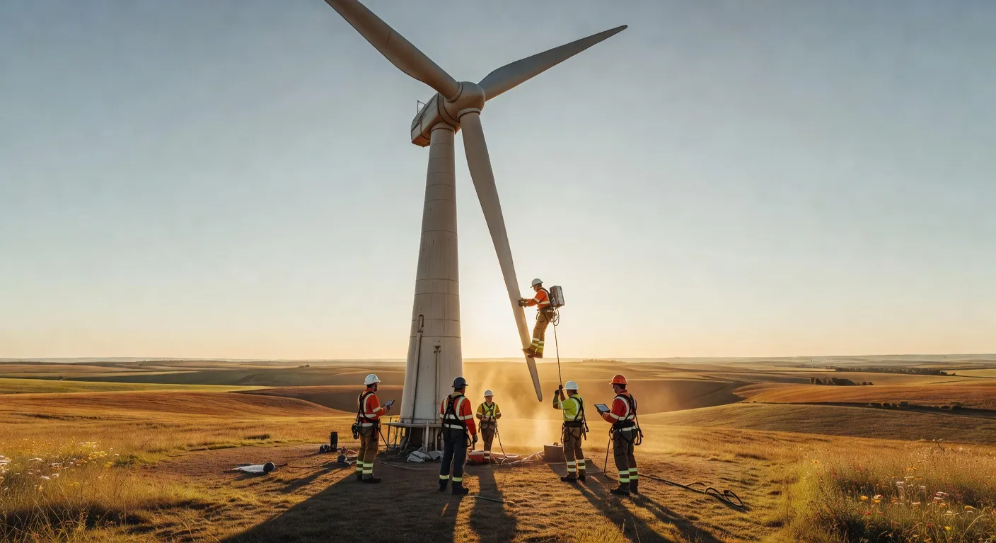 Parc eolien en territoire rural