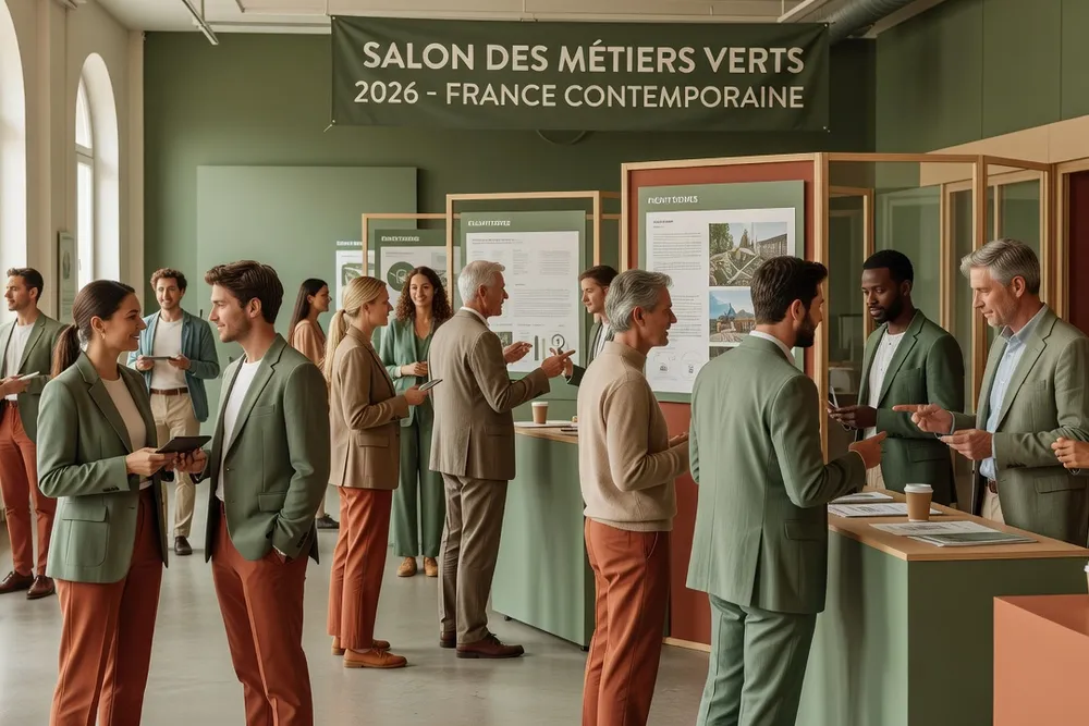 Jeunes professionnels participant à un forum emploi vert